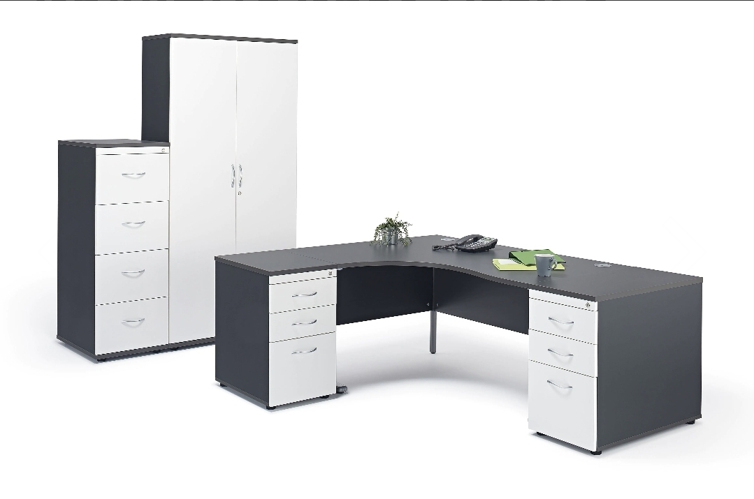 Oak & Aura's Graphite Grey Office Furniture Suite 2