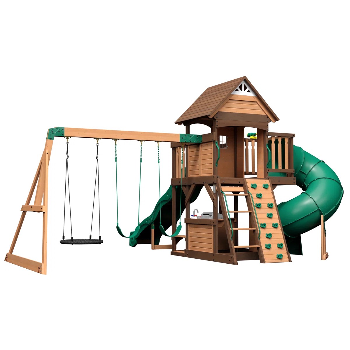 Oak & Aura's Cedar Cove Wooden Climbing Frame