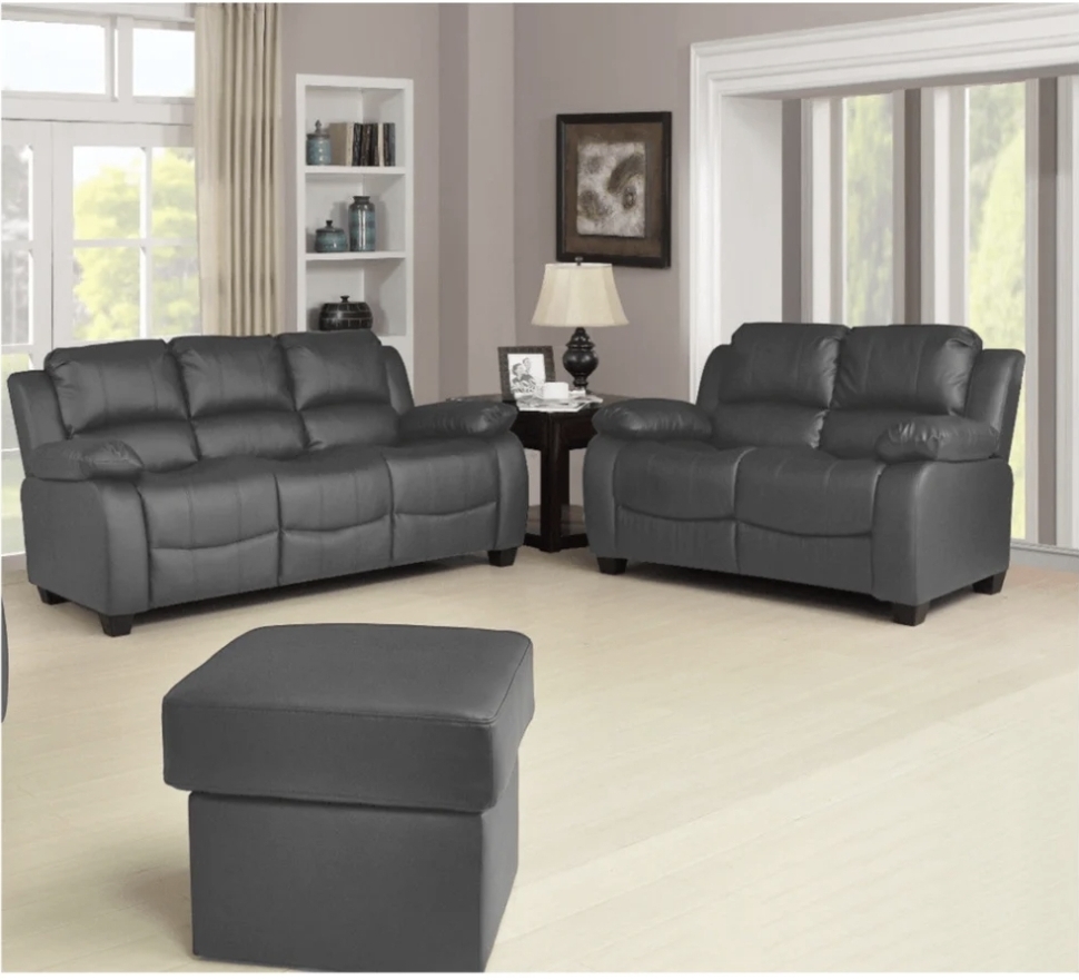 Oak & Aura's Leather 3+2 Seater Sofa Set