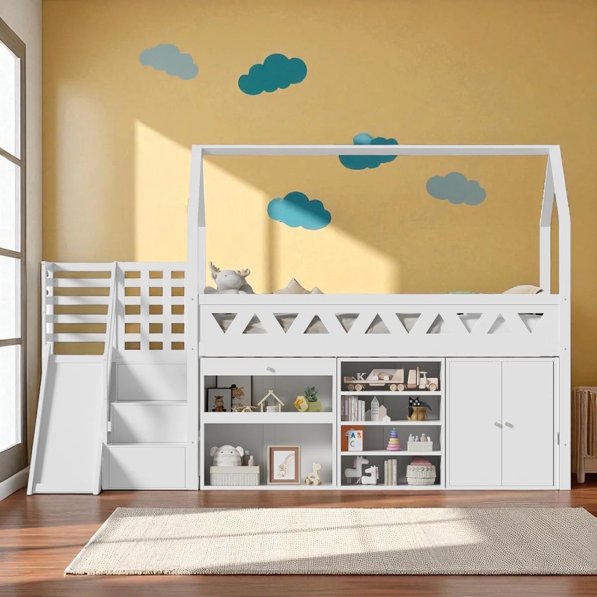 Oak & Aura  Kids Single Bunk Bed