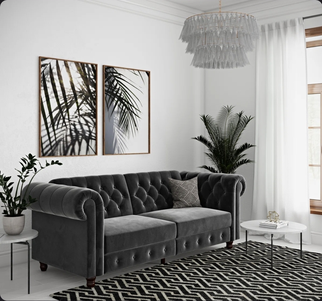 Oak & Aura's 3 Seater Velvet Sofa