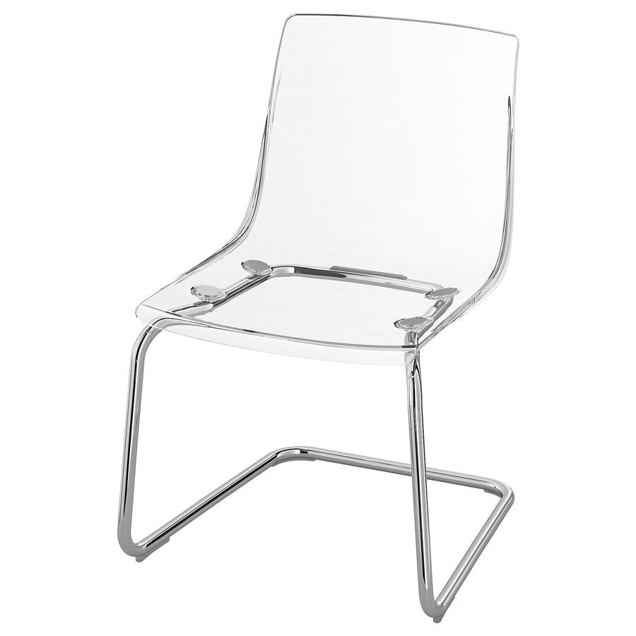 Oak & Aura's Chair, transparent/chrome-plated